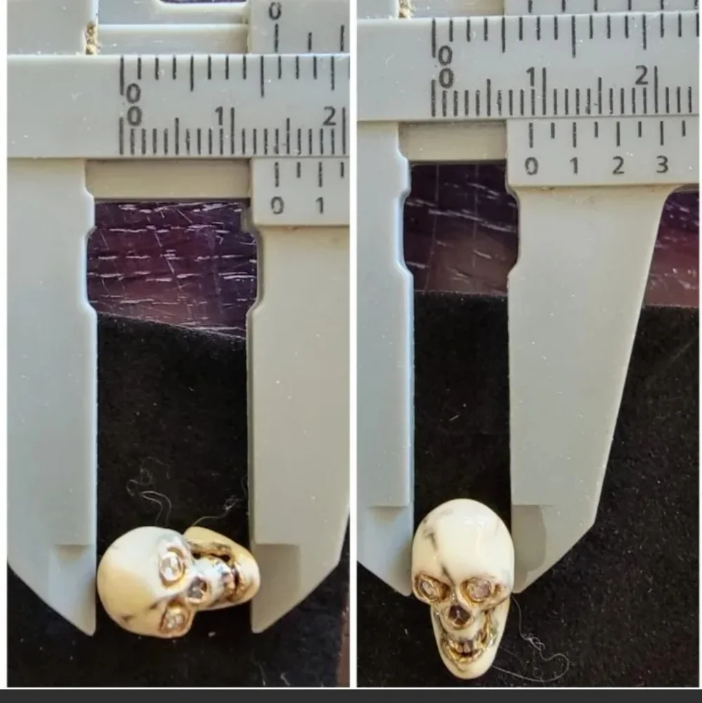 Antique Snake Skull Enamel Diamond Cuff Links 14K Yellow Gold-Estate Jewelry 10g